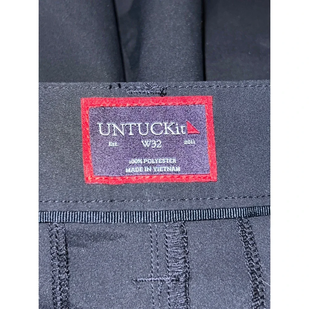 UNTUCKit Chancellor Shorts Mens W32 Black Regular Fit 40499 Technical Polyester